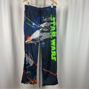 Star Wars Large Graphic Pajama Lounge Pants Spacecraft Ship Galaxy Casual